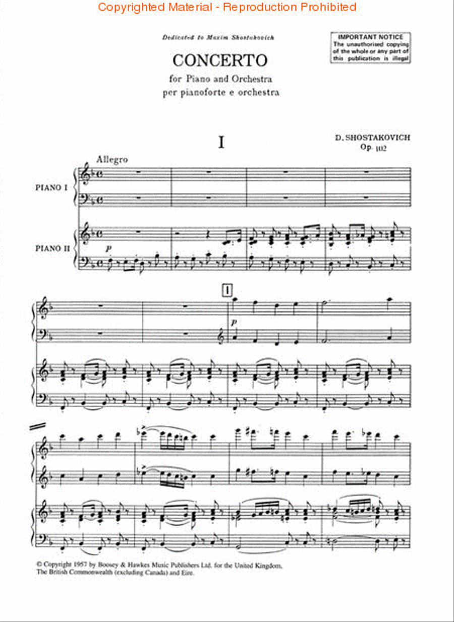 Concerto No. 2, Op. 102 Piano Solo scores gallery preview page 2