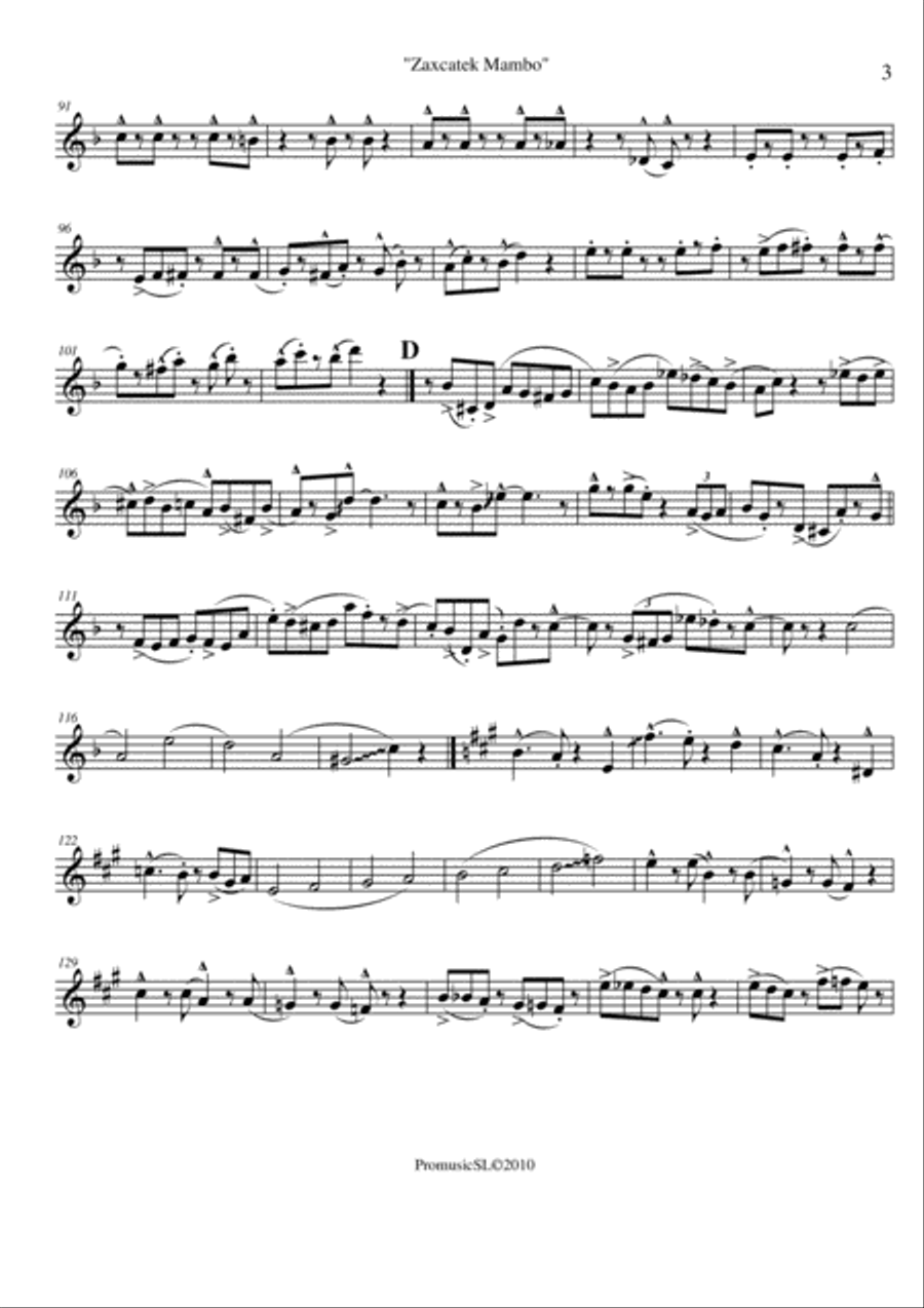 Zaxcatek Mambo Jazz Ensemble scores gallery preview page 3