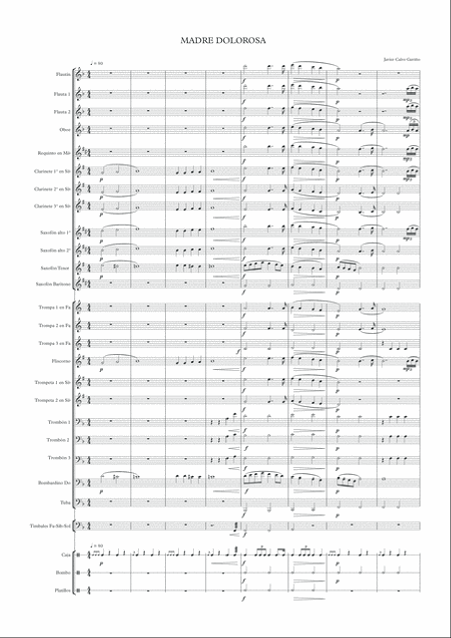Madre dolorosa Concert Band scores gallery preview page 2