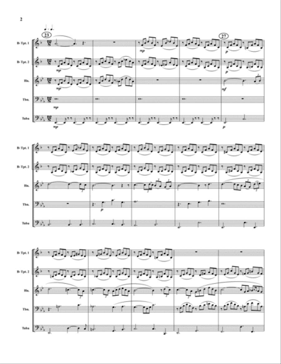 Ave Maria Brass Quintet scores gallery preview page 2