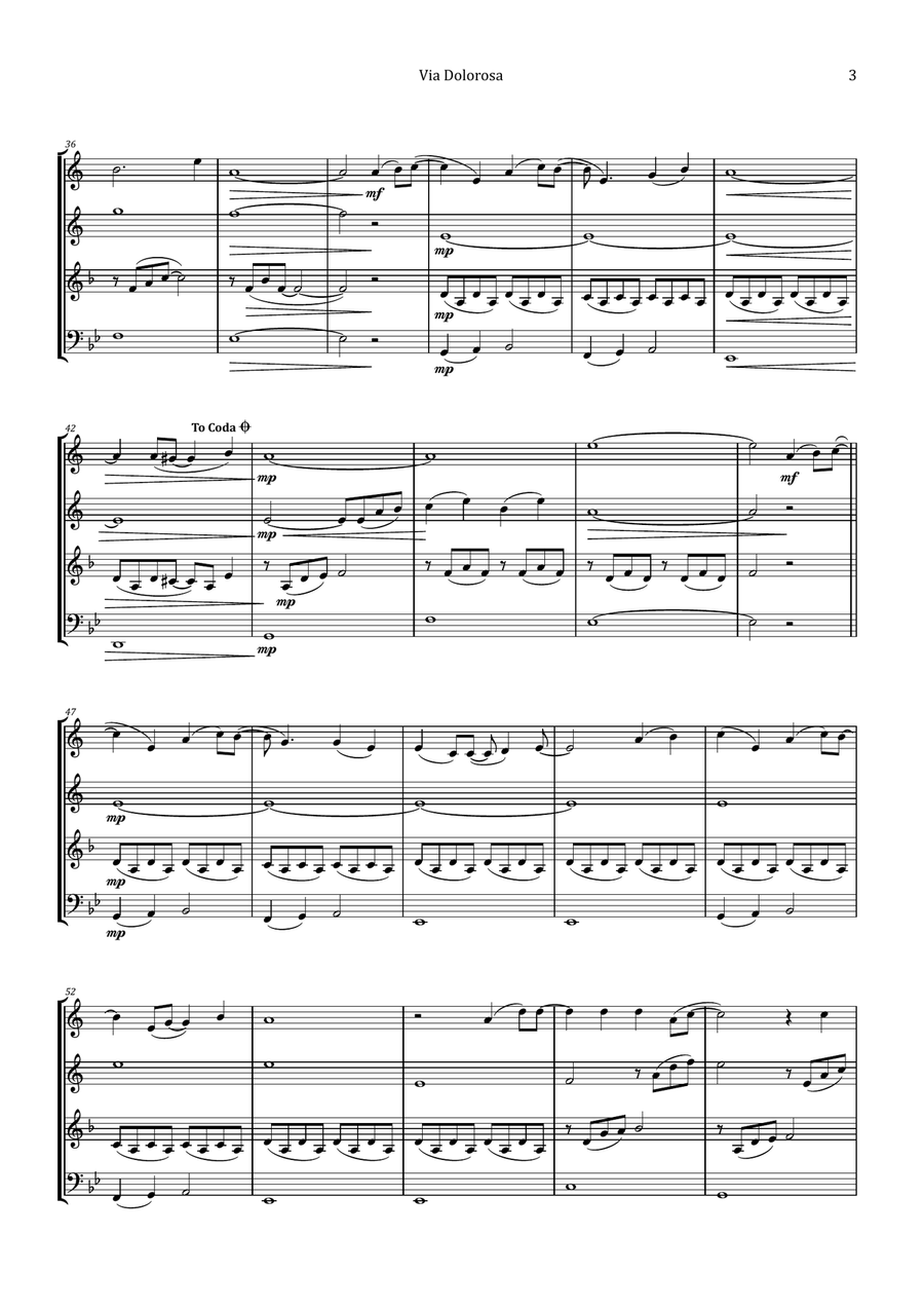 Via Dolorosa Brass Quartet scores gallery preview page 3