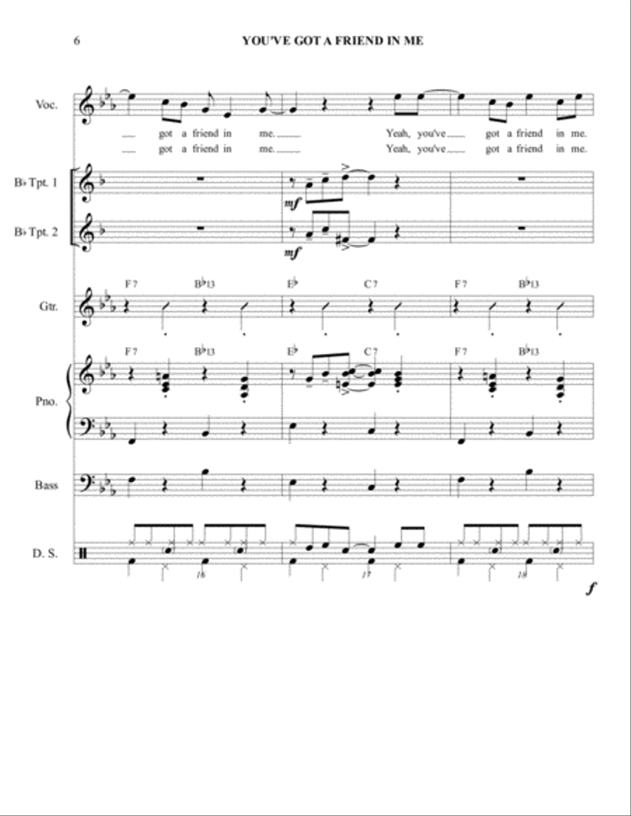You've Got A Friend In Me Piano, Vocal, Guitar scores gallery preview page 6