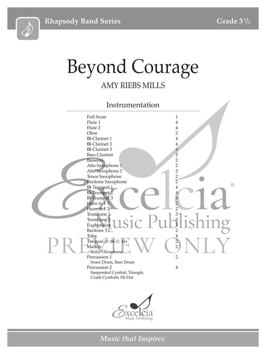 Beyond Courage Concert Band scores gallery preview page 2