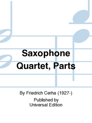 Saxophone Quartet, Parts