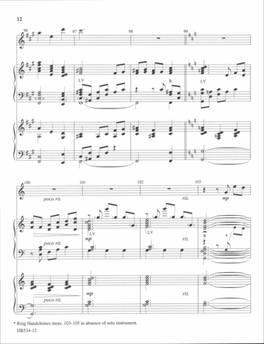 Candlelight Noel - full score Handbell Choir scores gallery preview page 12
