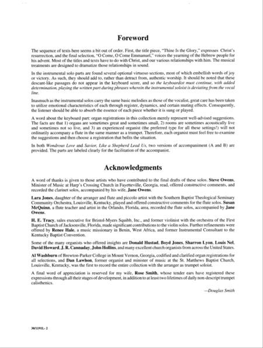 Thine Is the Glory - Trumpet Trumpet scores gallery preview page 2