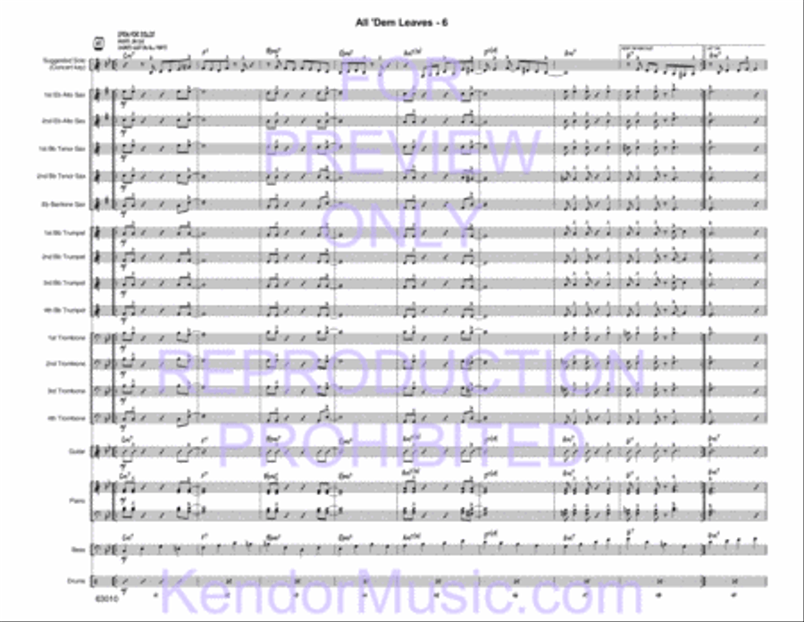 All 'Dem Leaves Jazz Ensemble scores gallery preview page 8