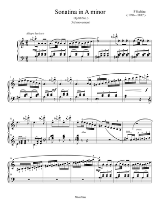Kuhlau Sonatina in A minor Op.88 No.3 (3rd movement)