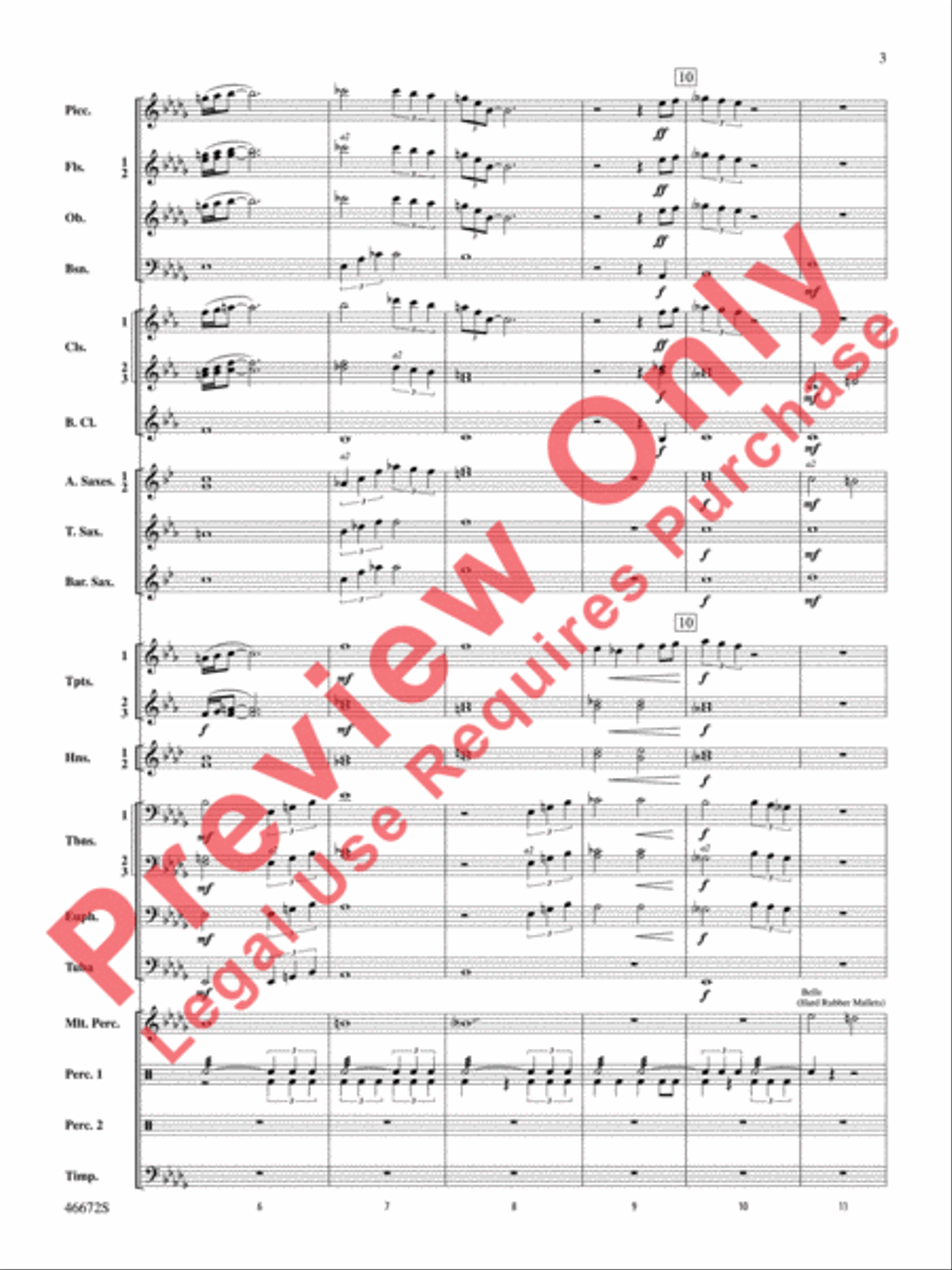 Variants on an English Sea Song Concert Band scores gallery preview page 4