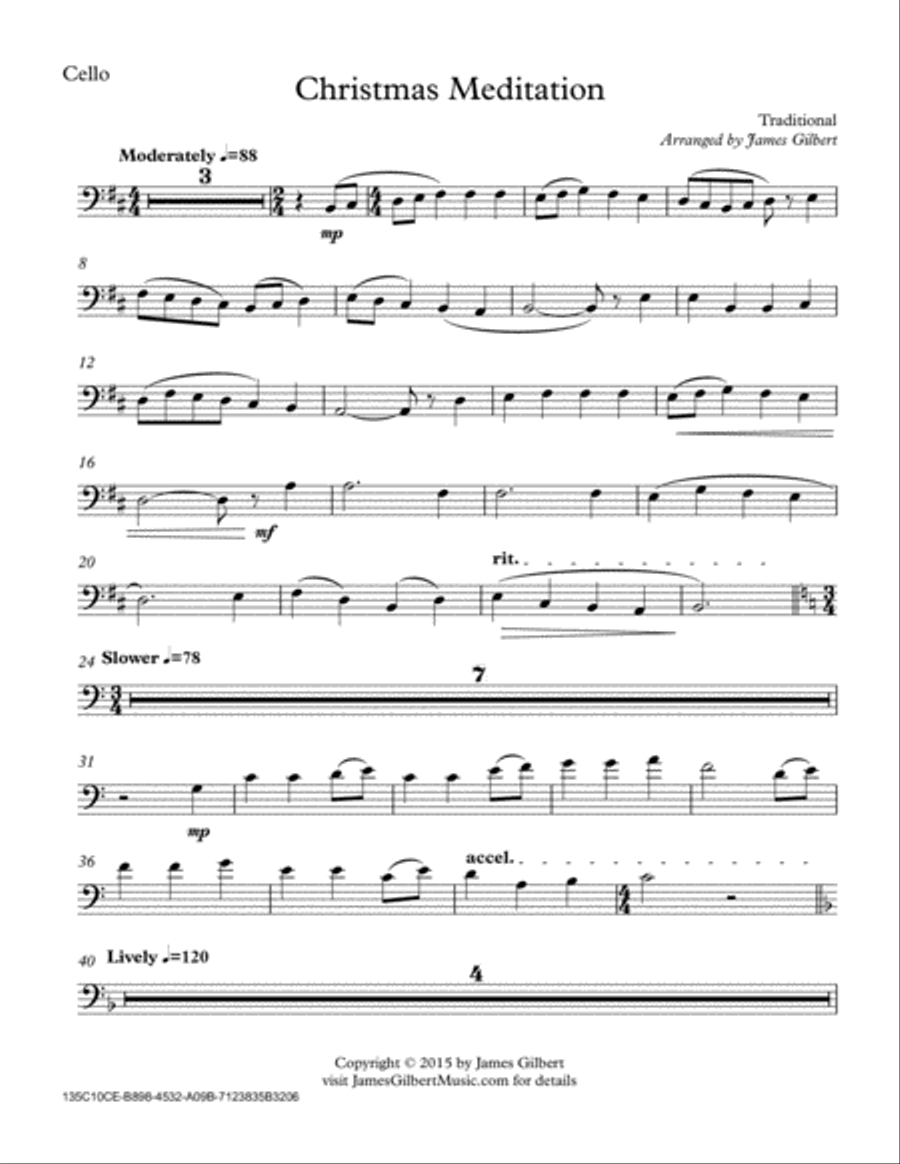 Christmas Meditation Piano scores gallery preview page 6