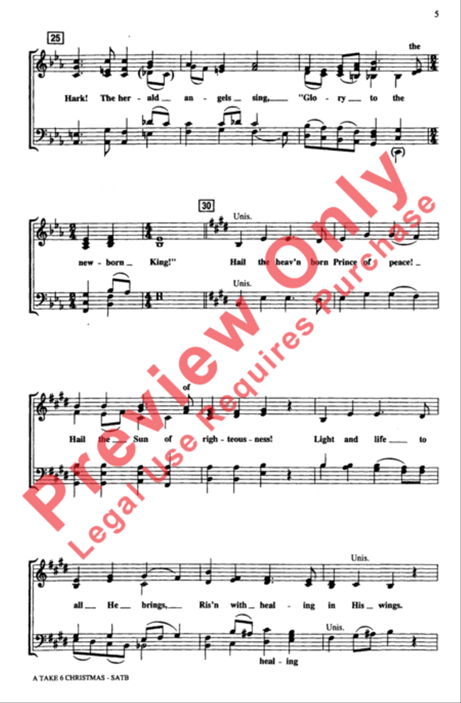 Take 6 Christmas 4-Part scores gallery preview page 5