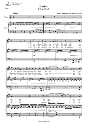 Herbst (D. 945) (Original key. E minor)