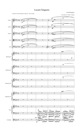 Locura Tanguera (Tango) transcription for orquesta típica - individual parts