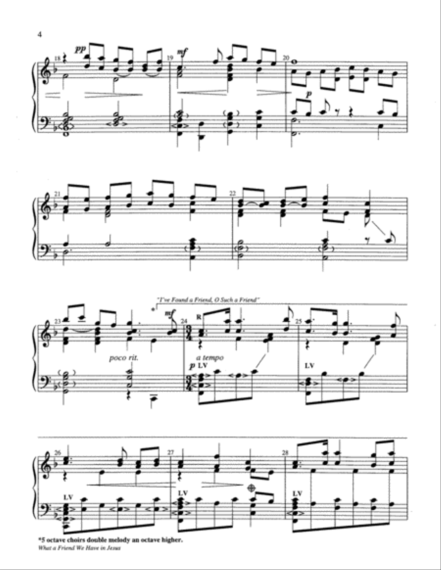 What a Friend We Have in Jesus 5-Octaves scores gallery preview page 4
