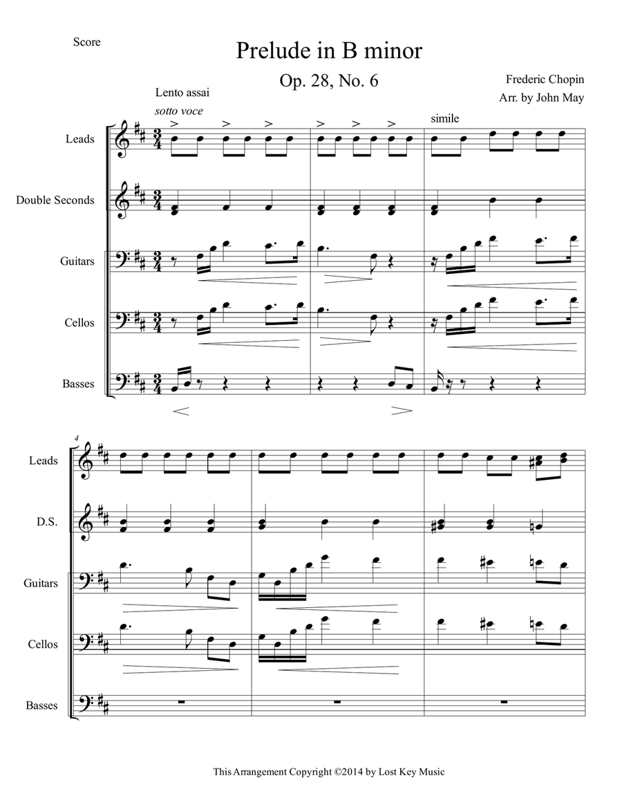 Prelude in B minor-Steel Drum Band Steel Drum Band scores gallery preview page 1
