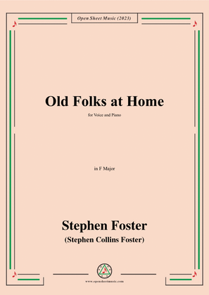 Book cover for S. Foster-Old Folks at Home,in F Major