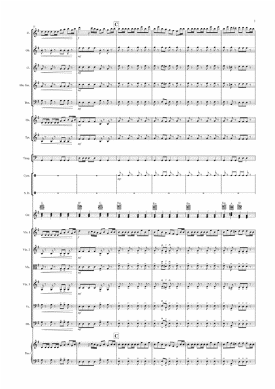 William Tell Overture for School Orchestra (version two) Full Orchestra scores gallery preview page 3