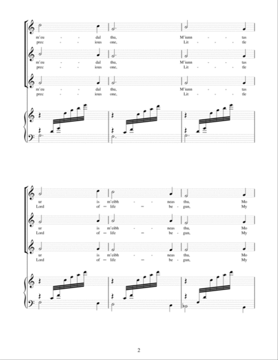 Taladh Chrisoda (Christ's Land) SSA scores gallery preview page 2