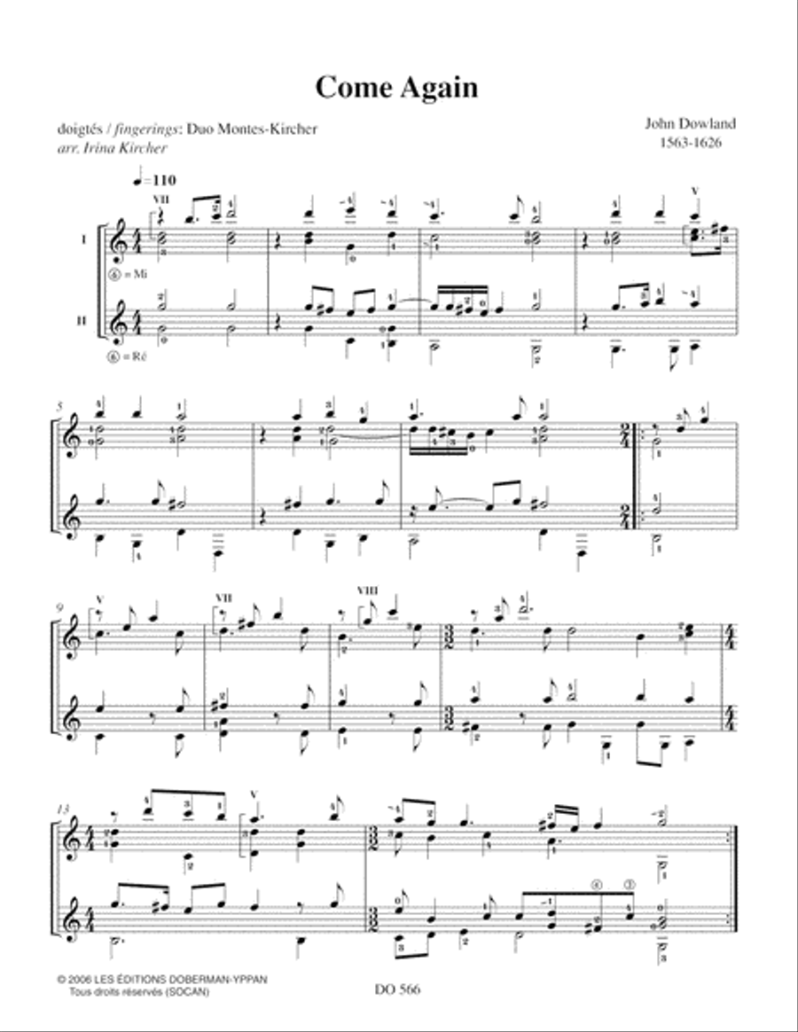 Six Luth Songs Six Luth Songs Classical Guitar scores gallery preview page 3