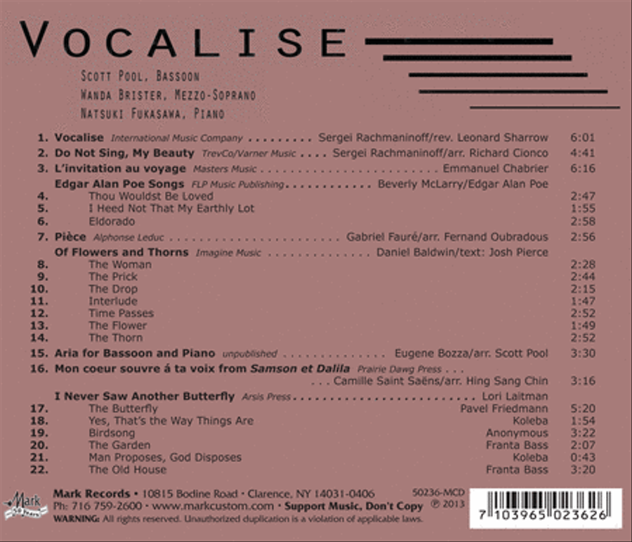 Vocalise Vocalise Listening CD scores gallery preview page 2