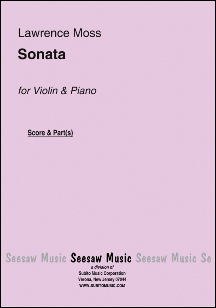 Sonata Violin Solo scores gallery preview page 1