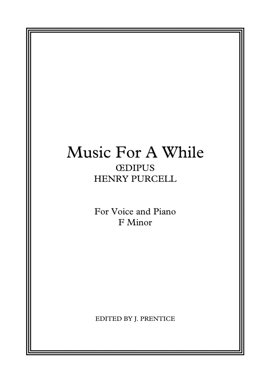 Music for a While (F Minor) Voice scores gallery preview page 1