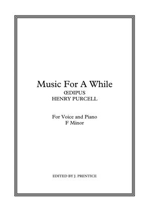 Book cover for Music for a While (F Minor)