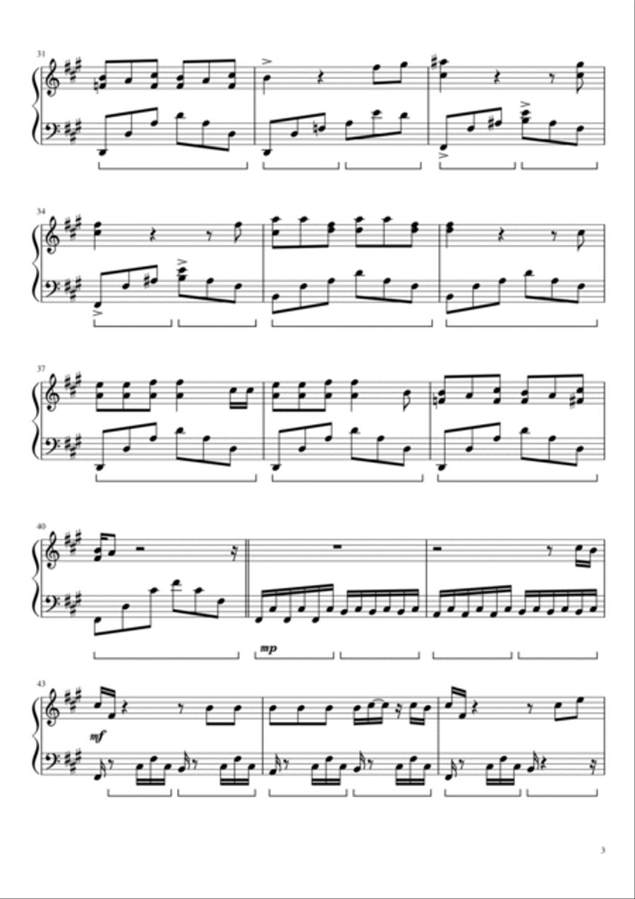 Lie Piano Solo scores gallery preview page 3