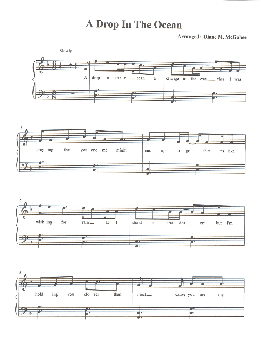 A Drop In The Ocean Small Ensemble scores gallery preview page 1
