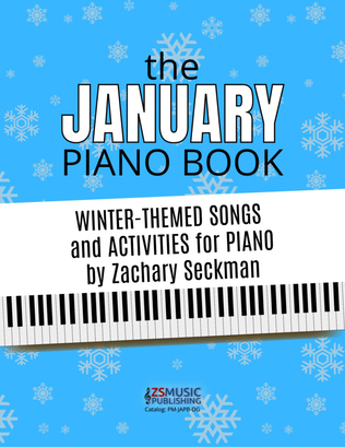Book cover for The January Piano Book: Winter-Themed Songs and Activities for Piano Students