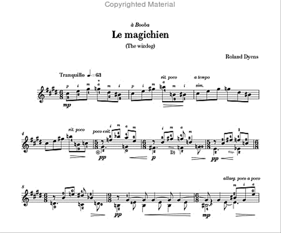 Les 100 de Roland Dyens - Le magichien Classical Guitar scores gallery preview page 2