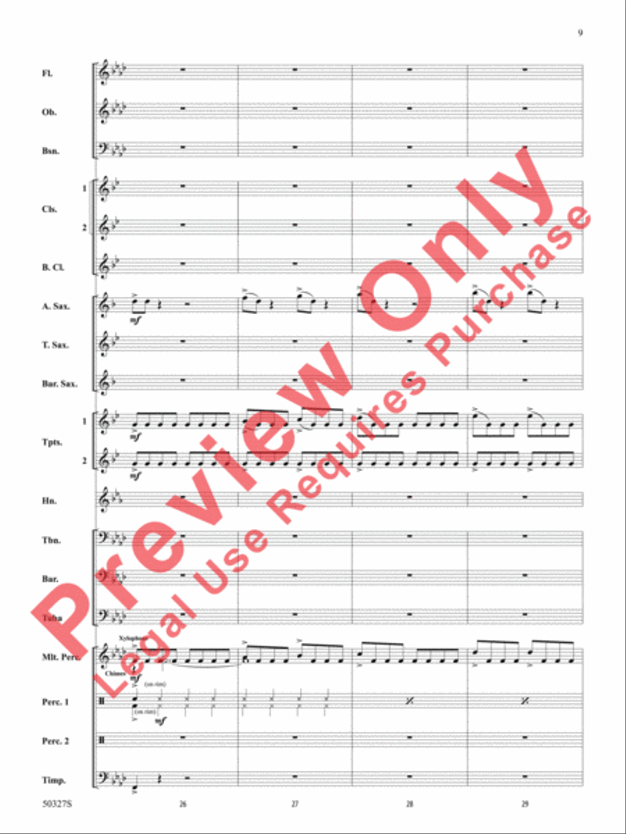 Reflections and Furies Concert Band scores gallery preview page 10