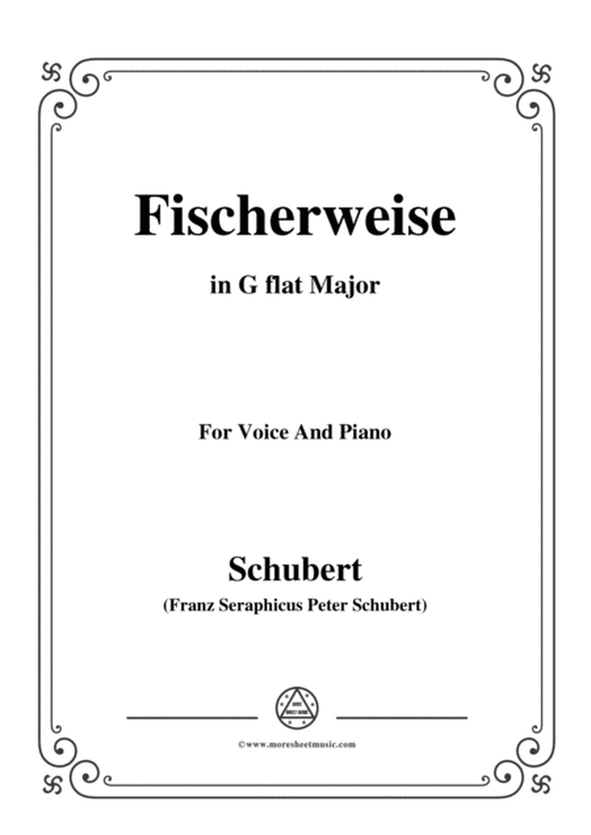 Schubert-Fischerweise,in G flat Major,Op.96,No.4,for Voice and Piano image number null