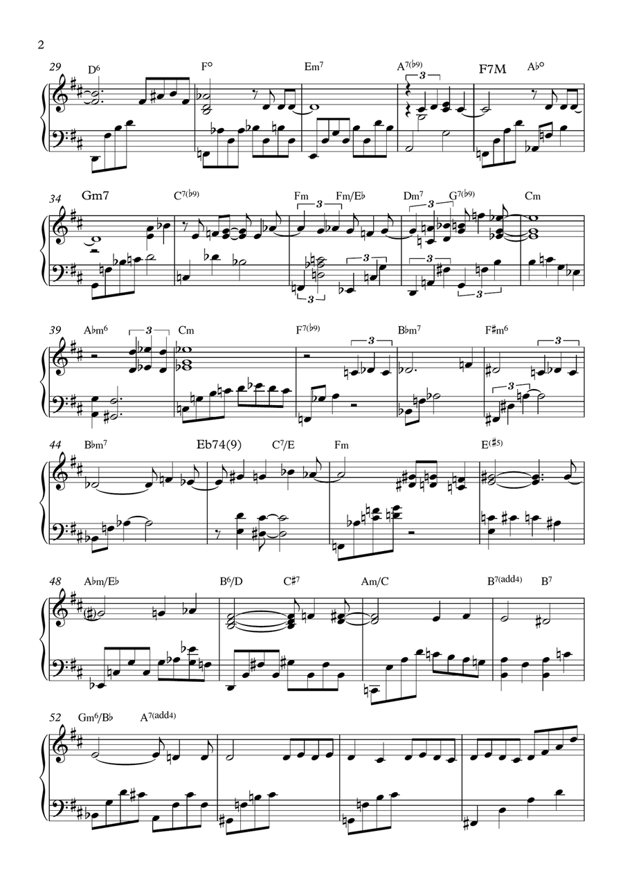 Sabia Piano Solo scores gallery preview page 2
