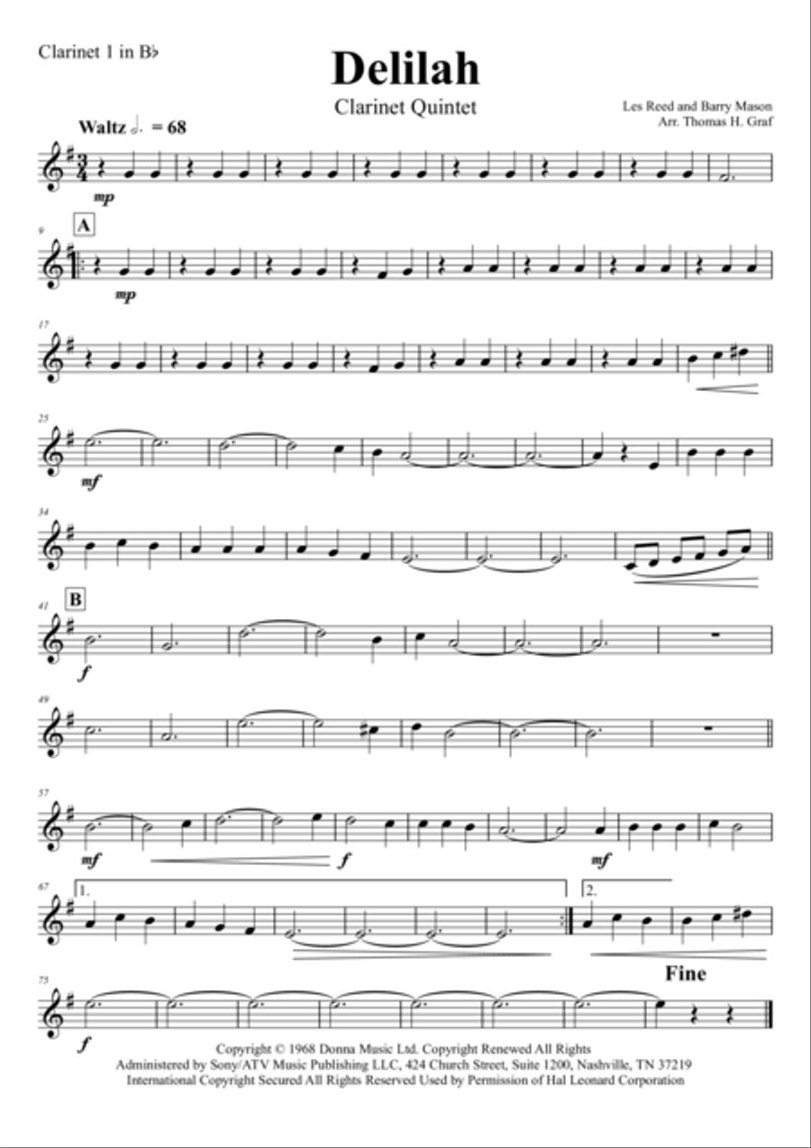 Delilah Woodwind Ensemble scores gallery preview page 4