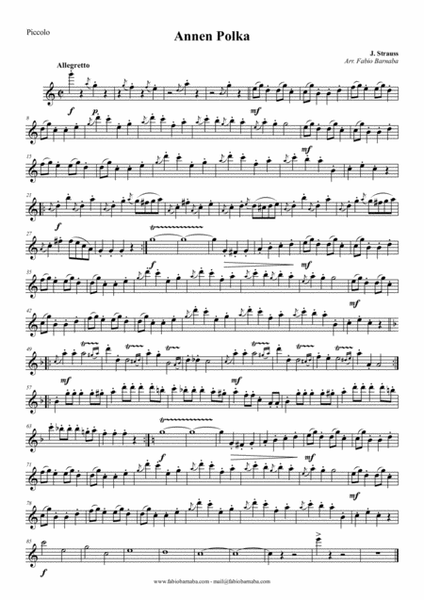 Annen Polka - for Flute Choir image number null