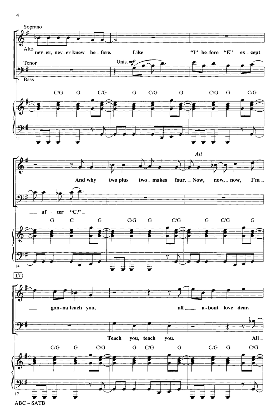 ABC (arr. Roger Emerson) 4-Part scores gallery preview page 2