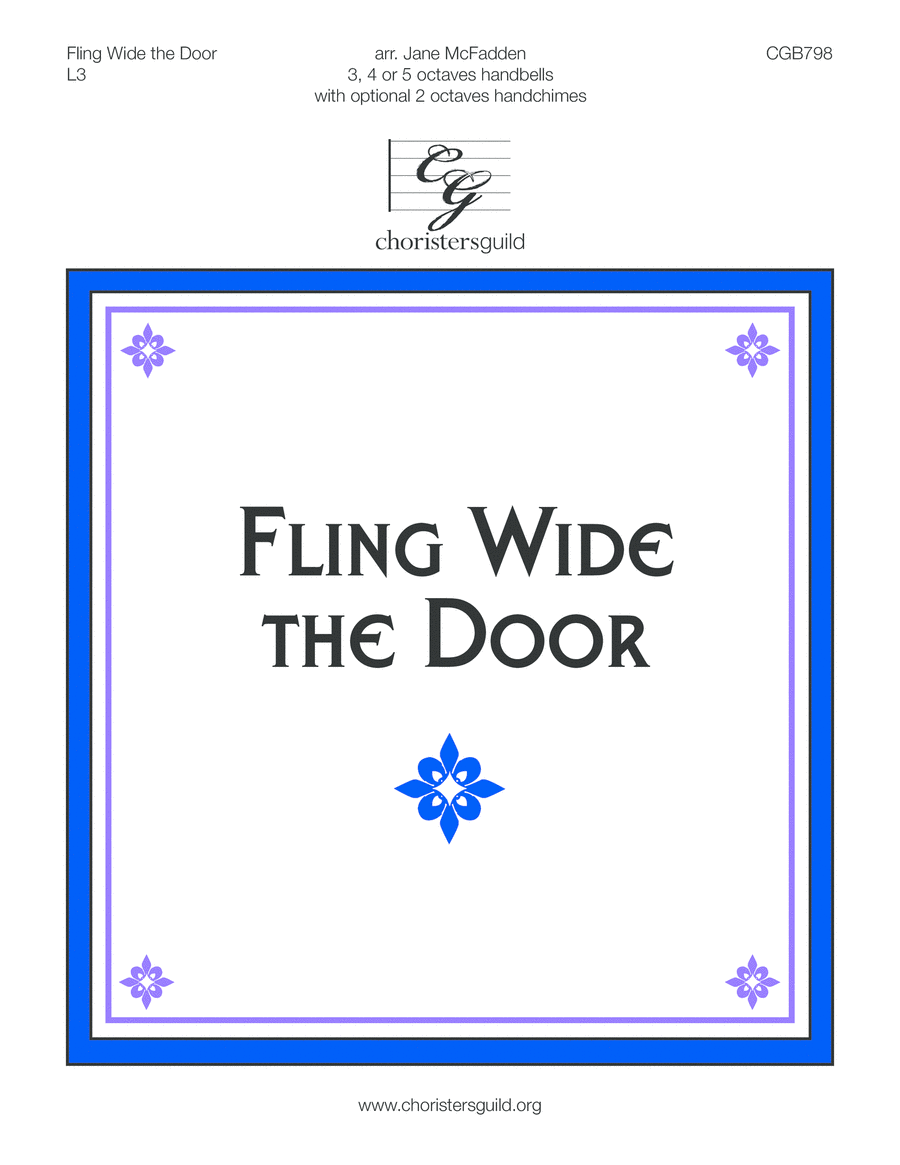Fling Wide the Door Handbell Choir scores gallery preview page 1