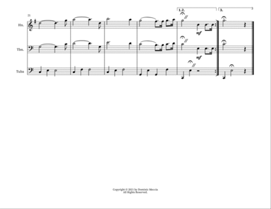 O Holy Night (Cantique De Noel) Brass Ensemble scores gallery preview page 3