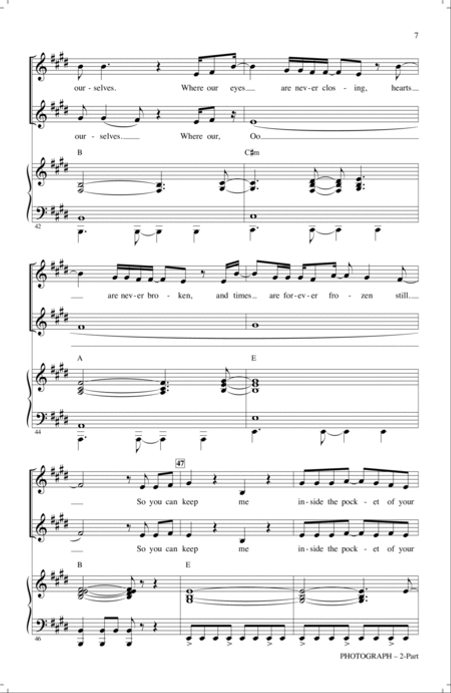 Photograph (arr. Mark Brymer) 2-Part scores gallery preview page 6