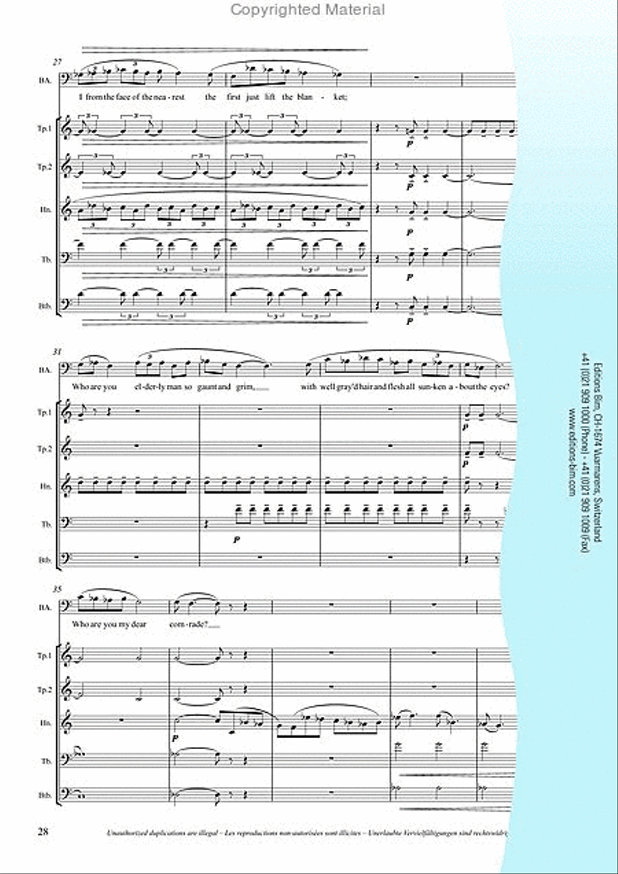 Songs of War and Loss Songs of War and Loss Brass Quintet scores gallery preview page 17