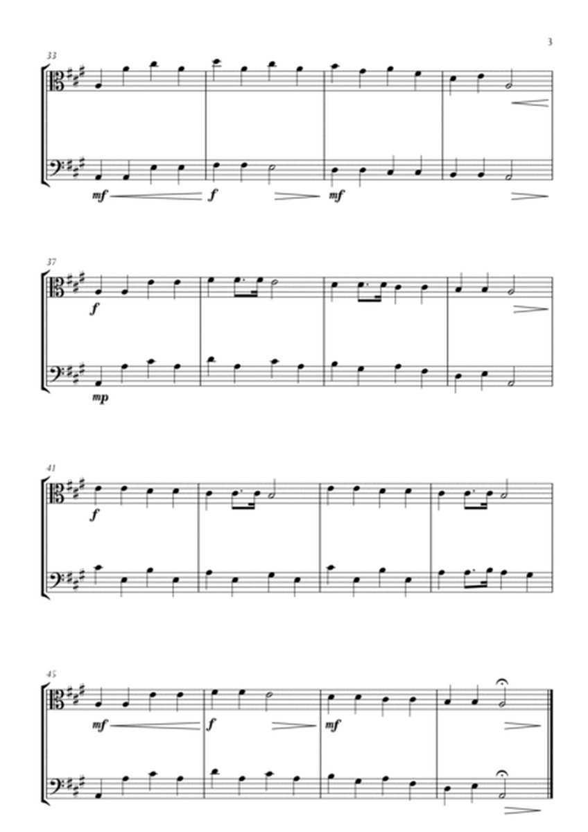 Twinkle Twinkle Little Star in A Major for Viola and Cello Duo. Easy version. image number null