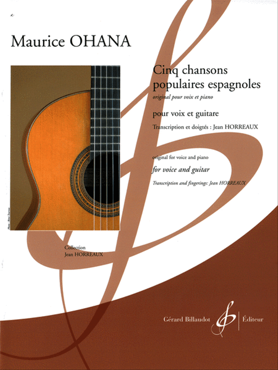 Cinq Chansons Populaires Espagnoles Guitar scores gallery preview page 1