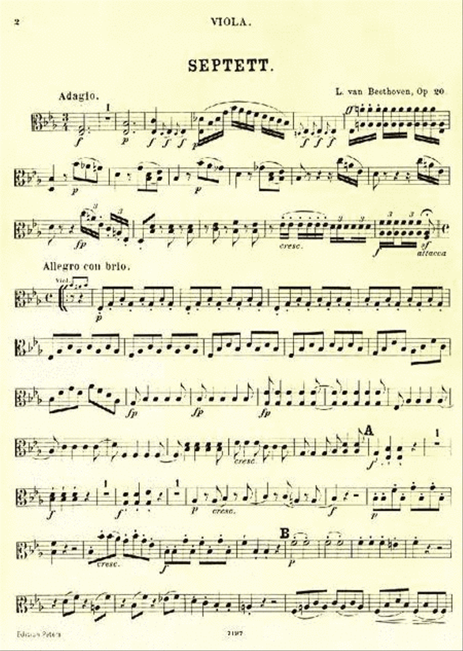 Septet in E flat Op. 20 Orchestra scores gallery preview page 7