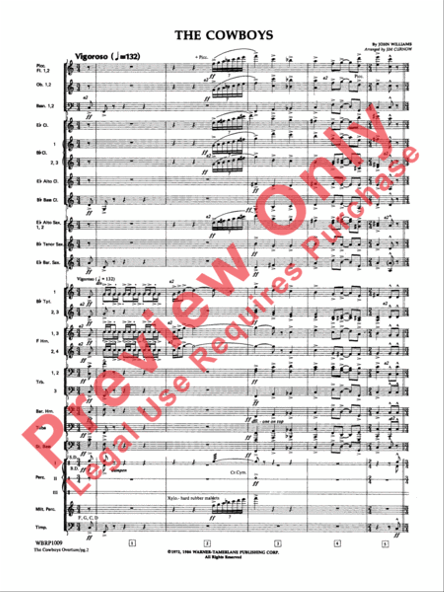 The Cowboys The Cowboys Concert Band scores gallery preview page 3