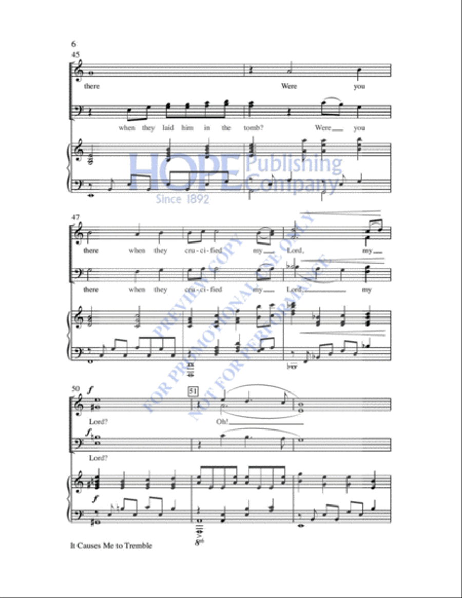It Causes Me To Tremble (Were You There) 4-Part scores gallery preview page 7