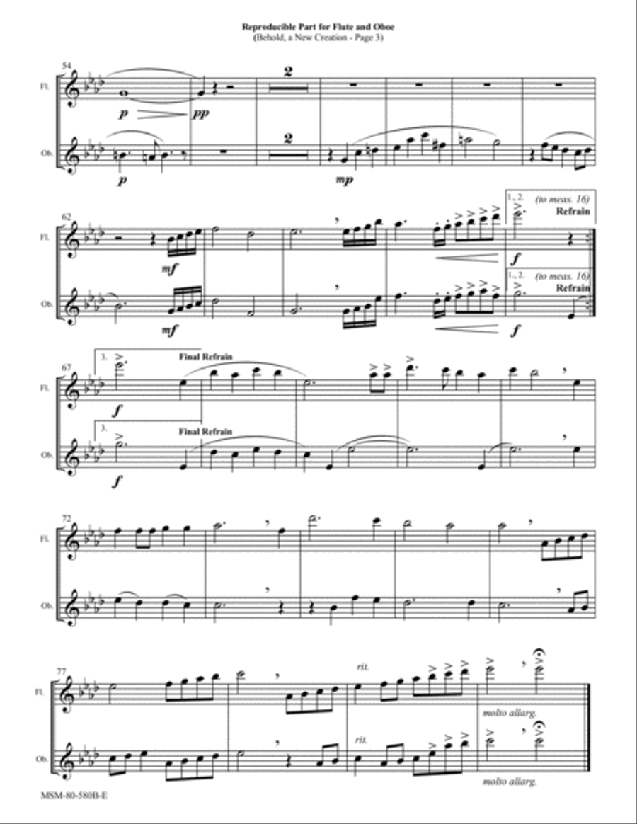 Behold, a New Creation Choir scores gallery preview page 3