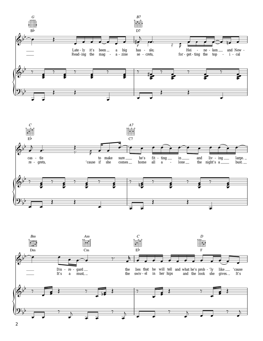 Rock & Roll Piano, Vocal, Guitar scores gallery preview page 2