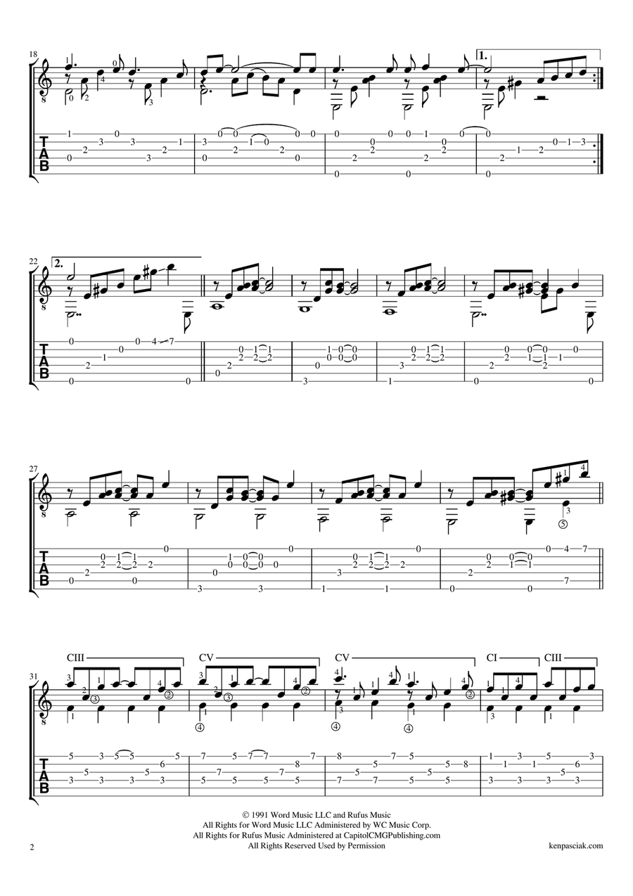 Mary, Did You Know? Acoustic Guitar scores gallery preview page 4