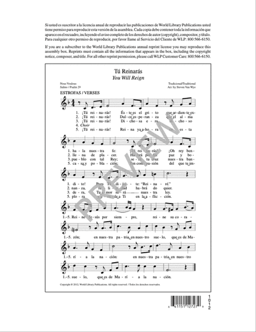 Tu Reinaras Tu Reinaras 4-Part scores gallery preview page 5